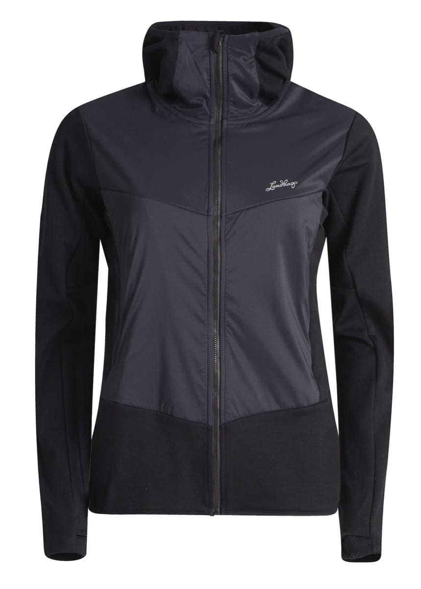 Lundhags Women's Padje Merino Block Hoodie Black