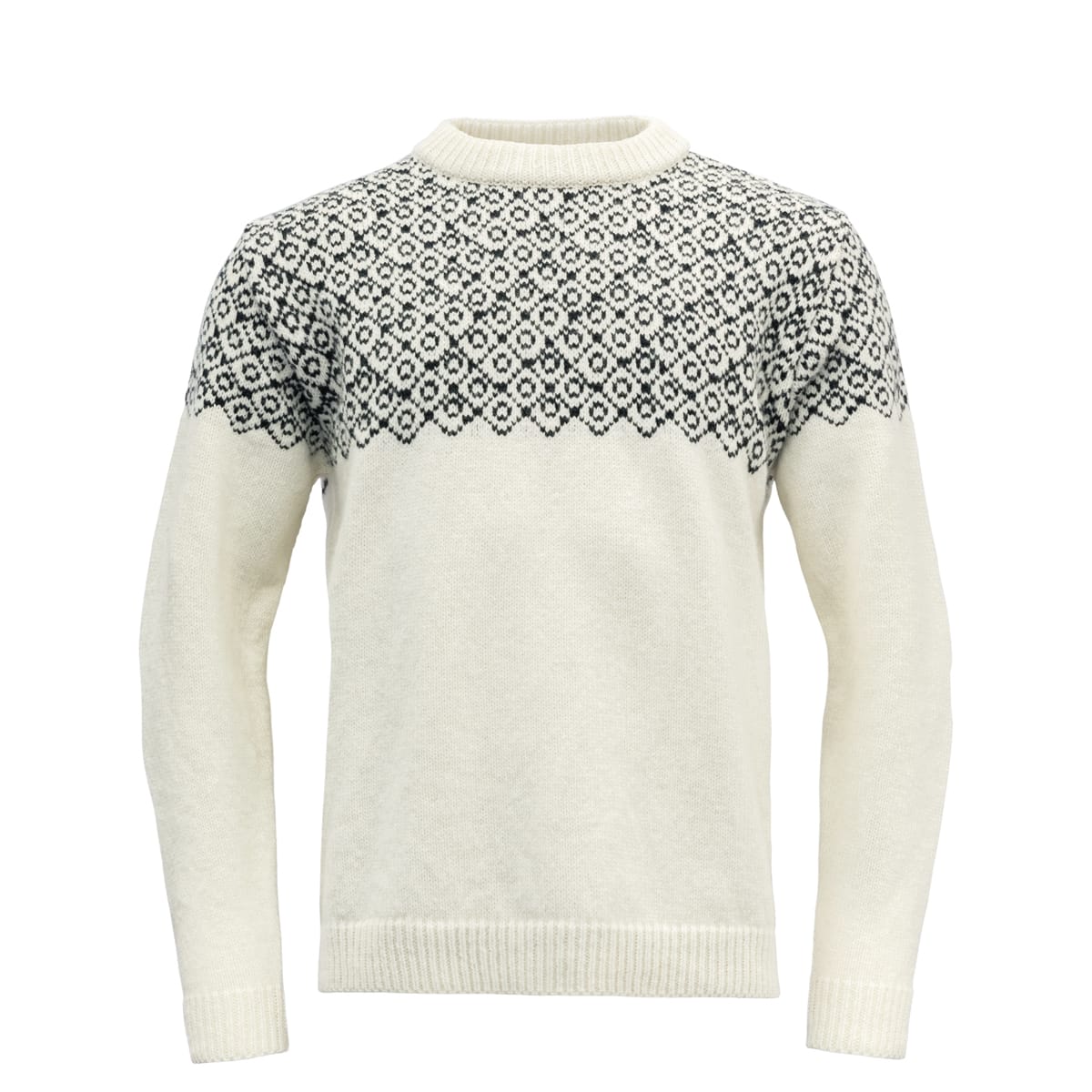 Devold Bjørnøya Sweater Crew Neck Ink/Offwhite