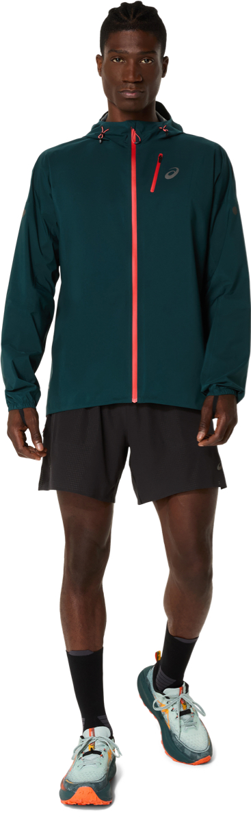 Asics Ms Fujitrail Elite Waterproof Jacket Saxon Green
