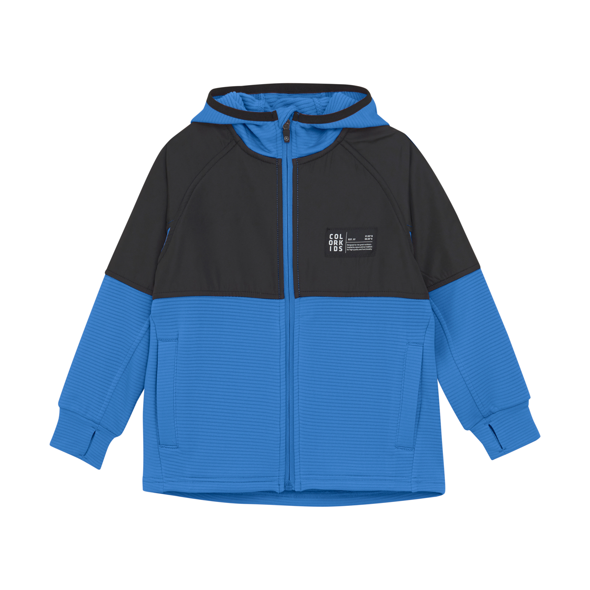 Color Kids Fleece Stretch Jacket W. Hood Campanula