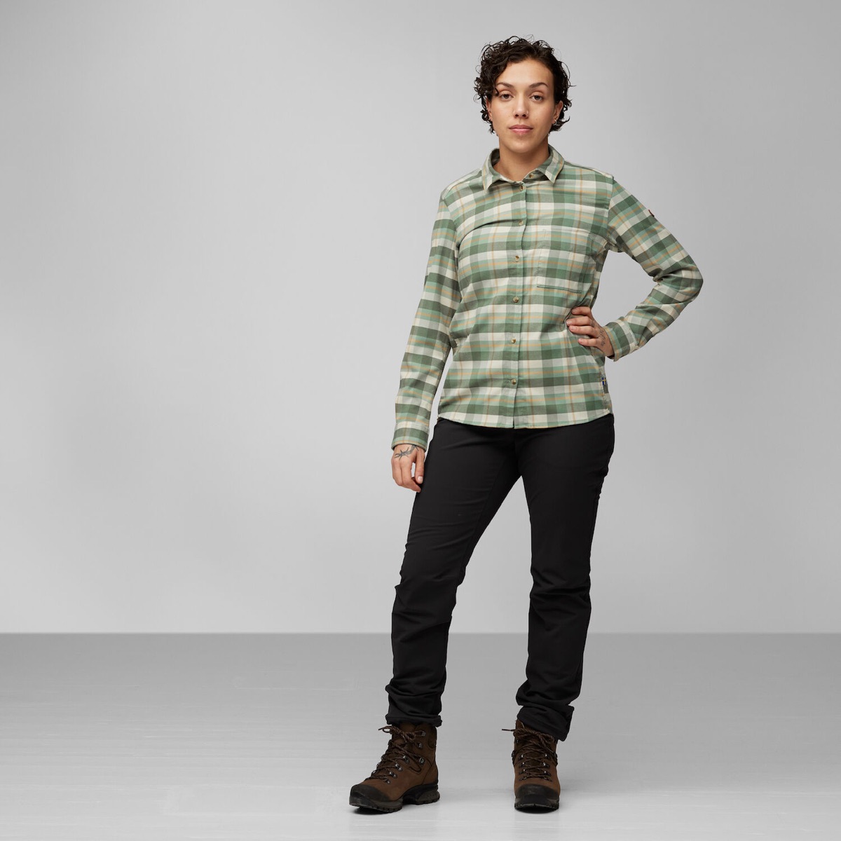 Fjällräven Singi Fjäll Shirt W Patina Green-Chalk White