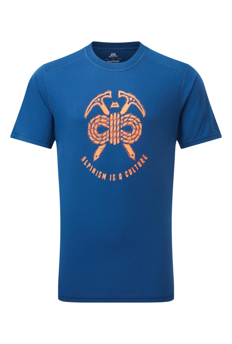 Mountain Equipment Headpoint Alpinism Mens Tee Admiral Blue