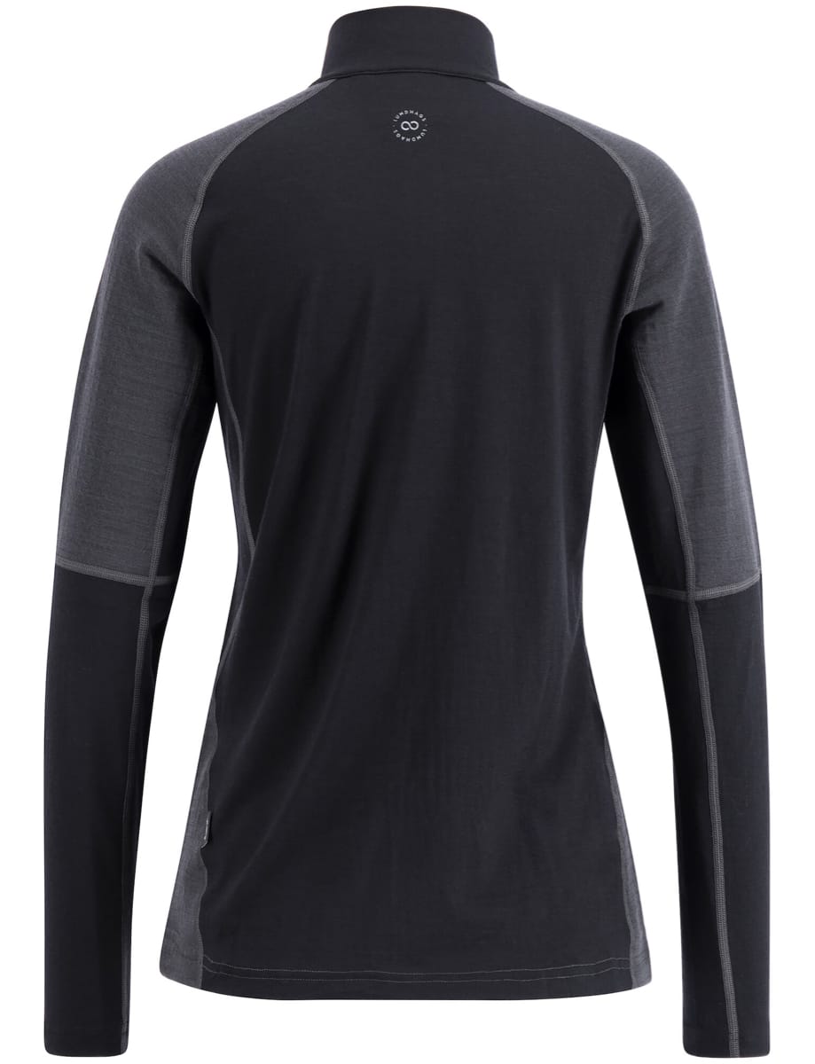 Lundhags Women's Prime Merino Half Zip Charcoal/Black