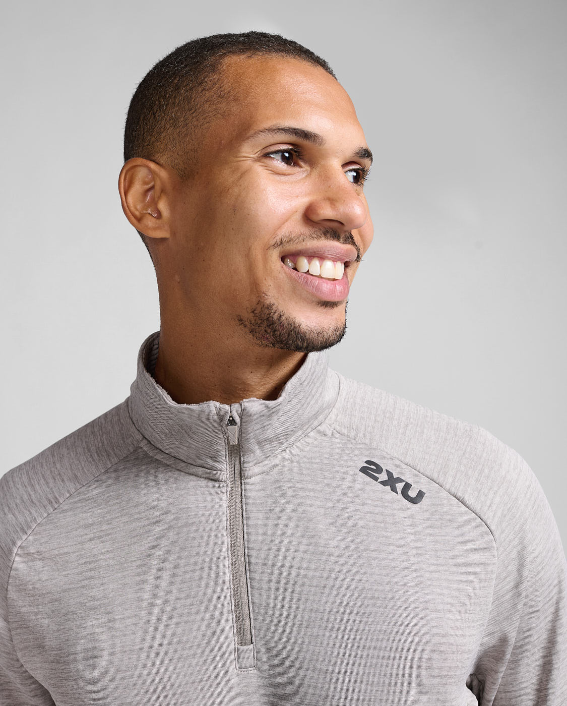 2XU Ignition 1/4 Zip Carbon/Black Reflective