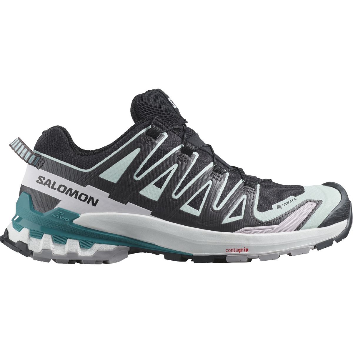 Salomon Women's XA Pro 3D V9 GORE-TEX Black/Bleached Aqua/Harbor Blue