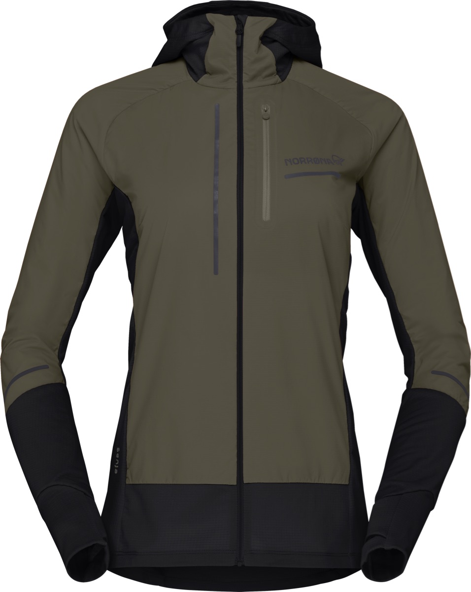 Norrøna Women's Senja Alpha90 Zip Hood Olive Night