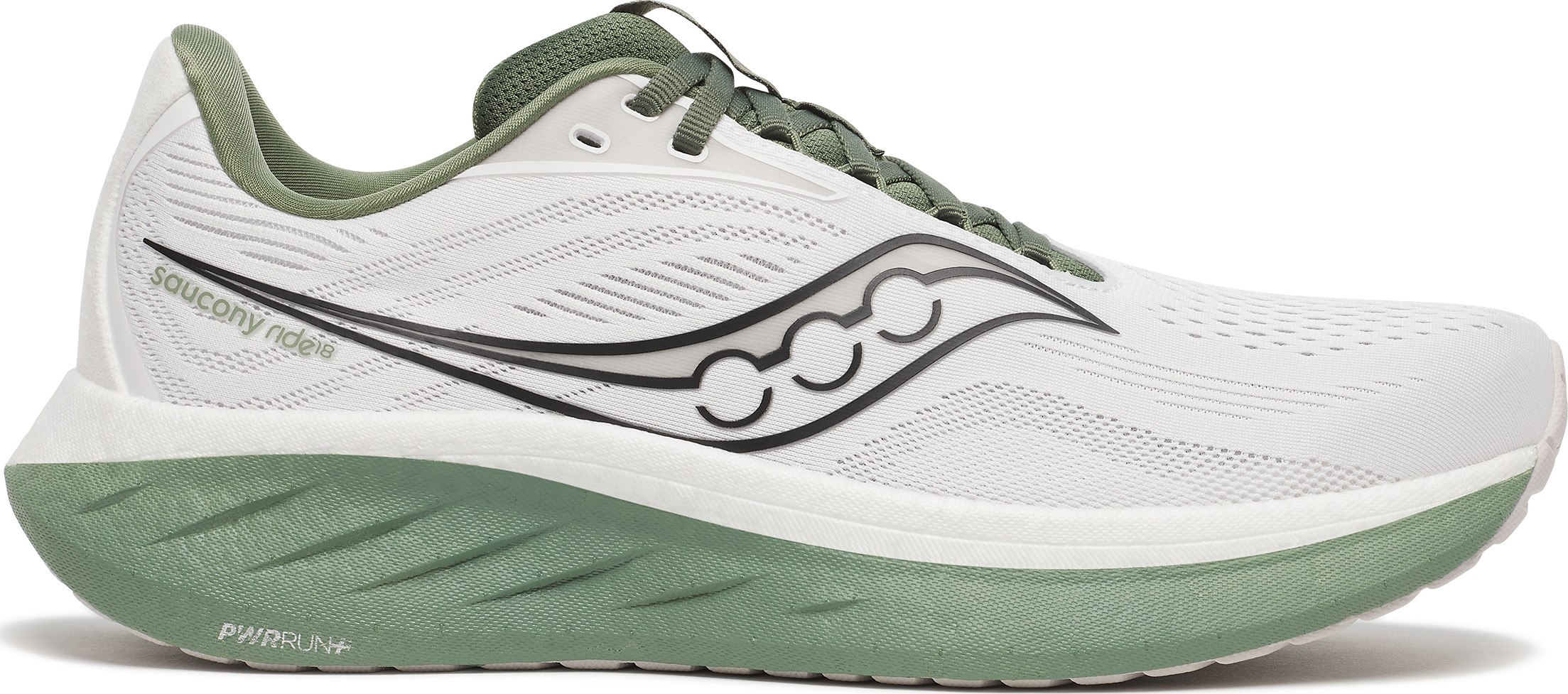 Saucony Ride 18 White/Olivine
