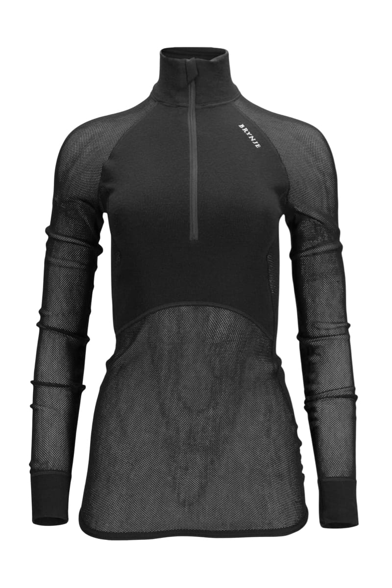 Brynje Wool Thermo Light Zip-Polo 3/4 W'S Black