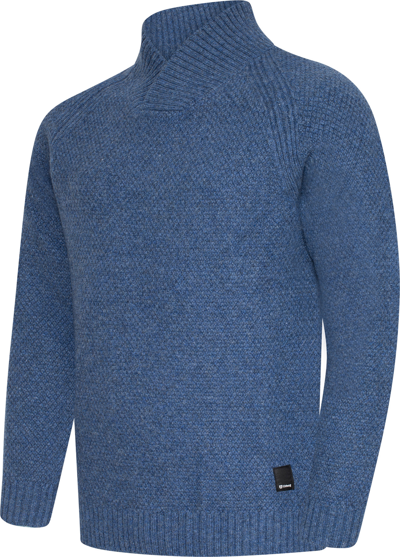 Urberg Moss Knit Sweater Men Blue Melange