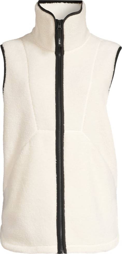 Casall High Collar Pile Vest Off White