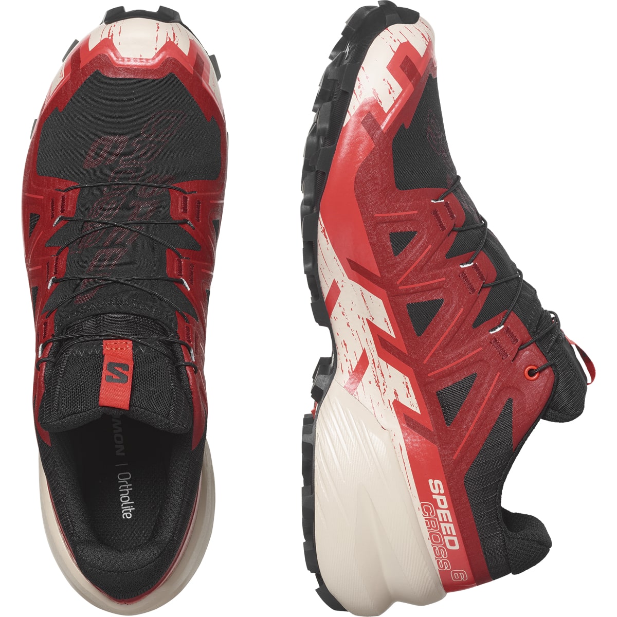 Salomon Men's Speedcross 6 GORE-TEX Black/Red Dalhia/Poppy Red
