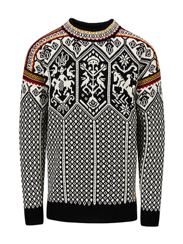 Dale of Norway 1994 Masculine Sweater Black Mustard Offwhite
