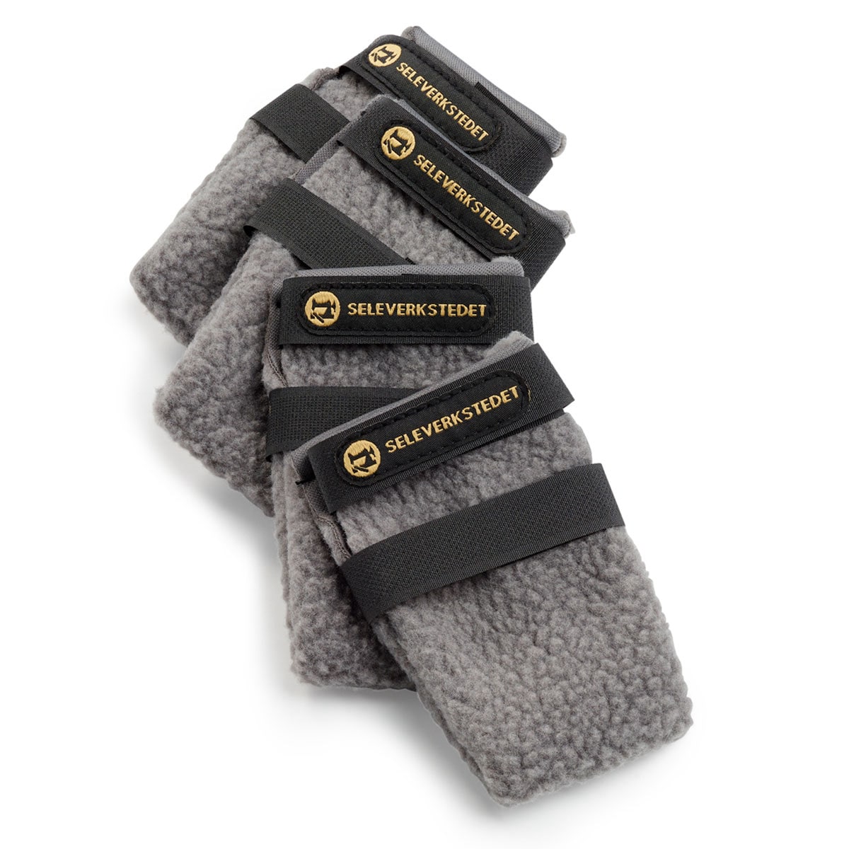 Seleverkstedet Seleverkstedet High Fleece dog boot 4pk Grå/svart