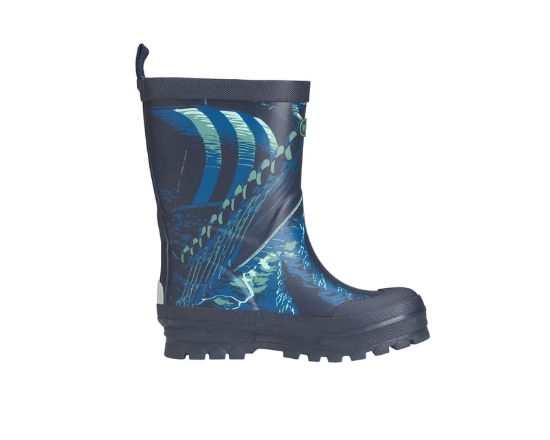 Viking Footwear Kids' Jolly Print Navy/Blue Green