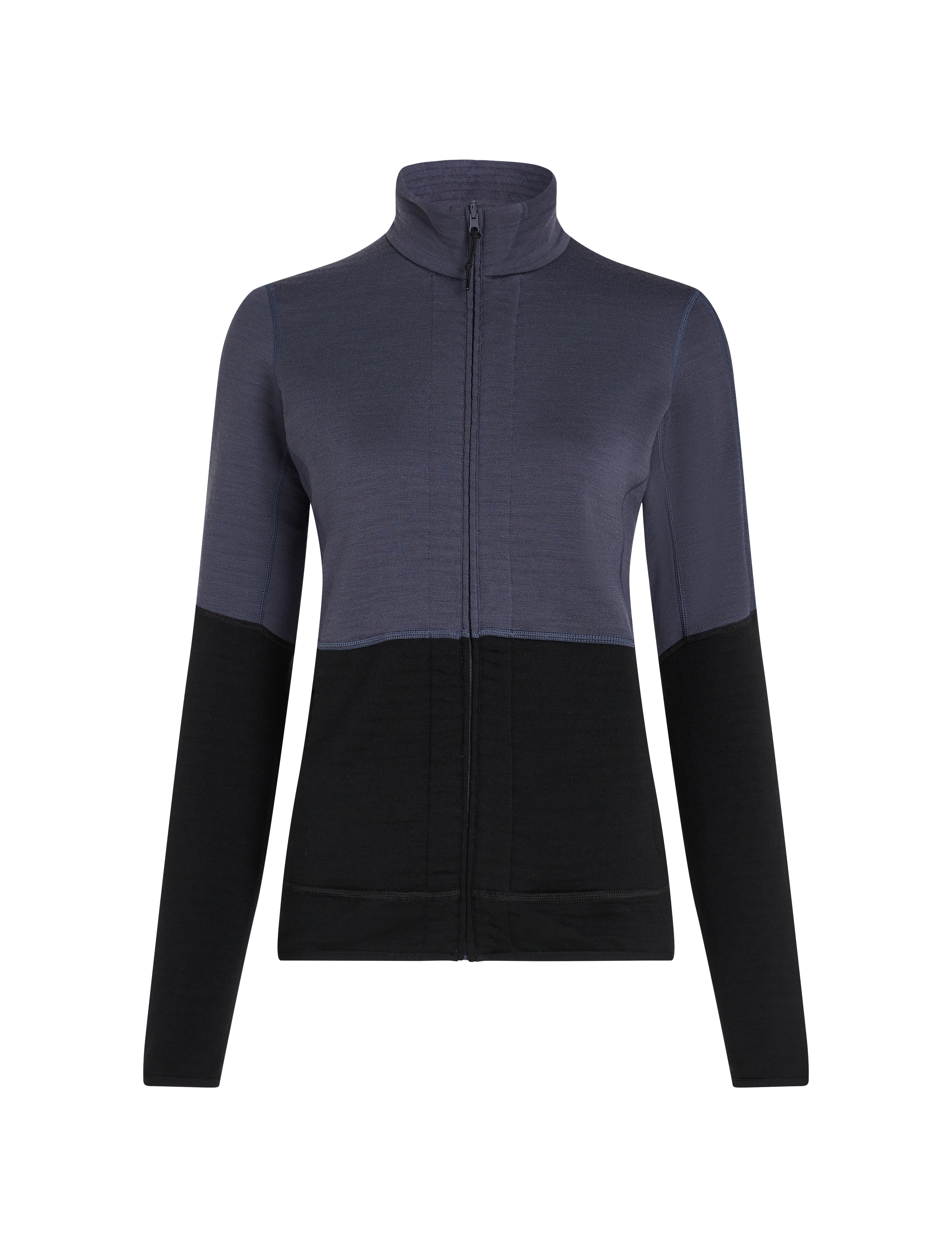 Icebreaker W Merino 400 Realfleece Descender Ls Z Graphite/black/cb