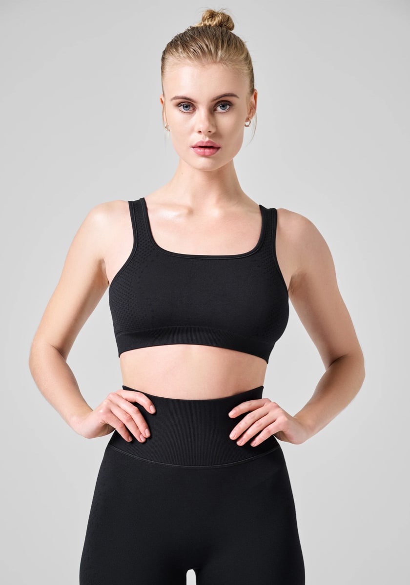 Casall Scallop Seamless Bralette Black