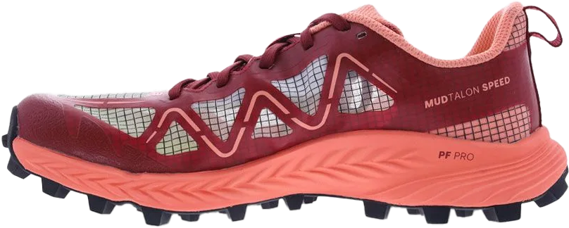 inov-8 Women's Mudtalon Speed Wide Burgundy/Coral