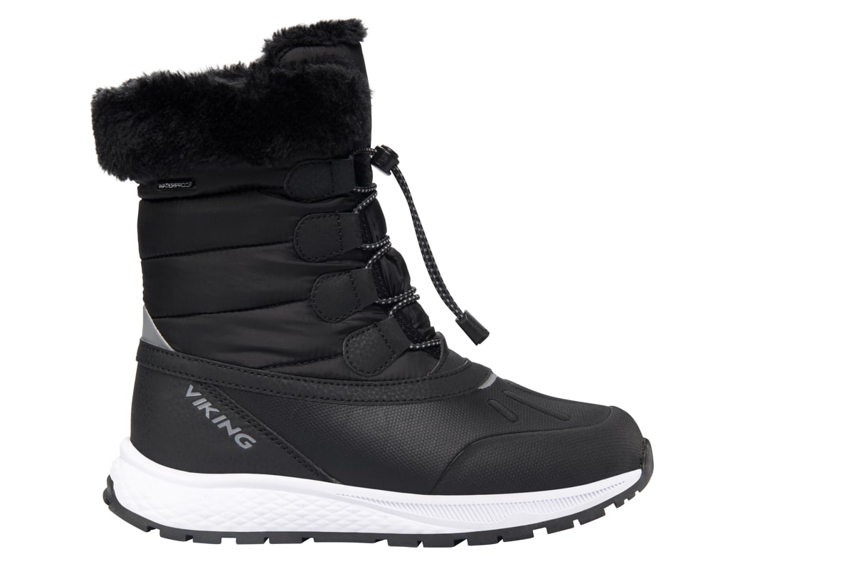 Viking Footwear Juniors' Equip Warm Waterproof Zip Black/Granite