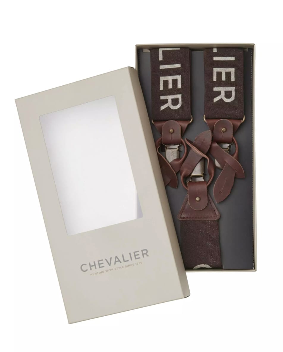 Chevalier Chevalier Logo Suspenders Brown