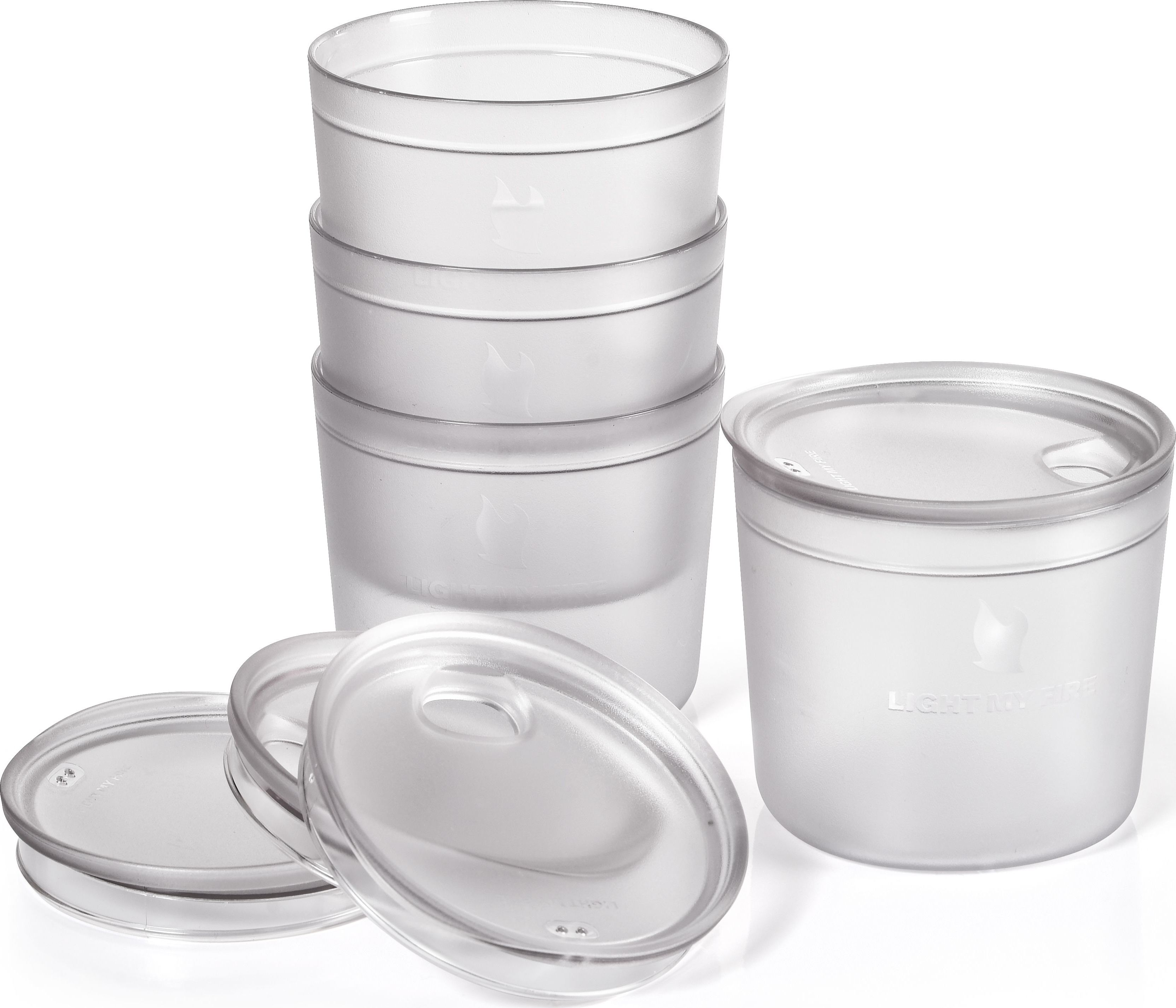 Light My Fire Tumbler With Lid Short 4-Pack Transparent