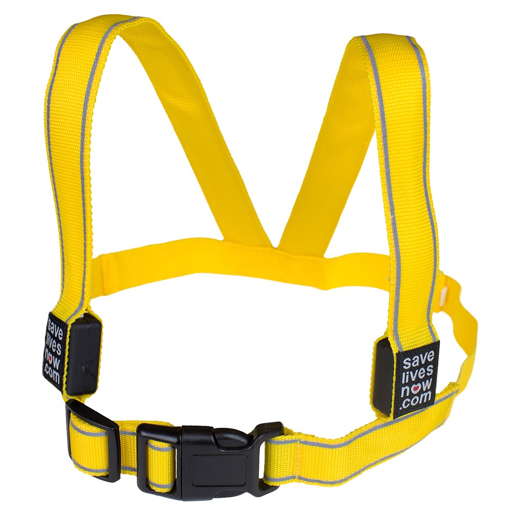 Save Lives Now Flash Led Light Vest Large Yellow