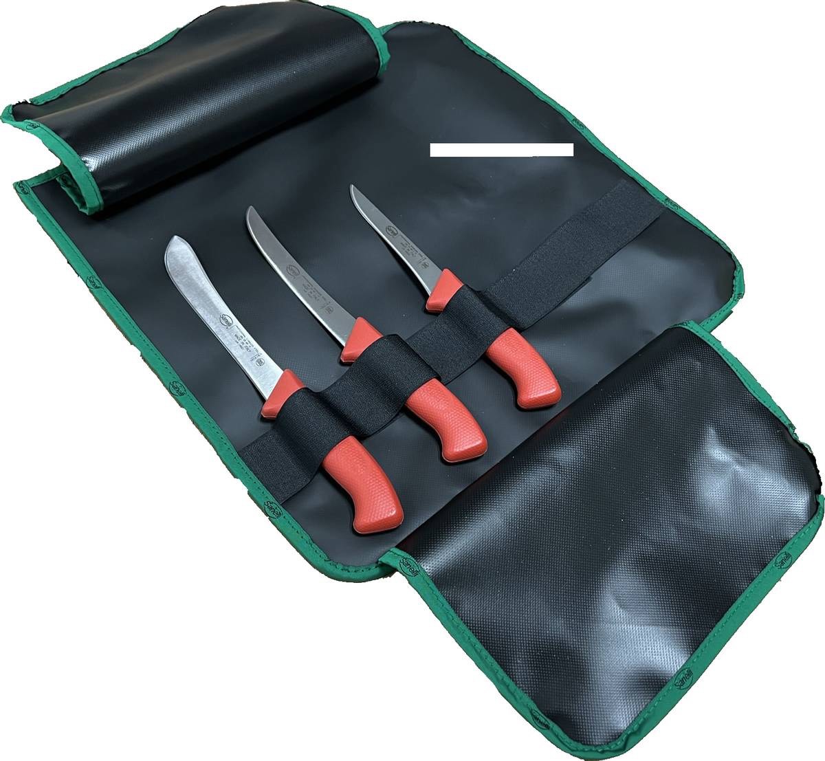 Sanelli Sanelli Slaktesett. 14cm, 16cm,18cm kniv med oppebevaringsbag for kniver.