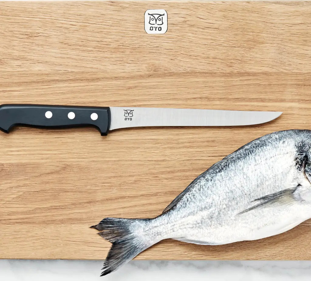 Øyo Budalen Filetkniv Sort Skaft, 17,5cm