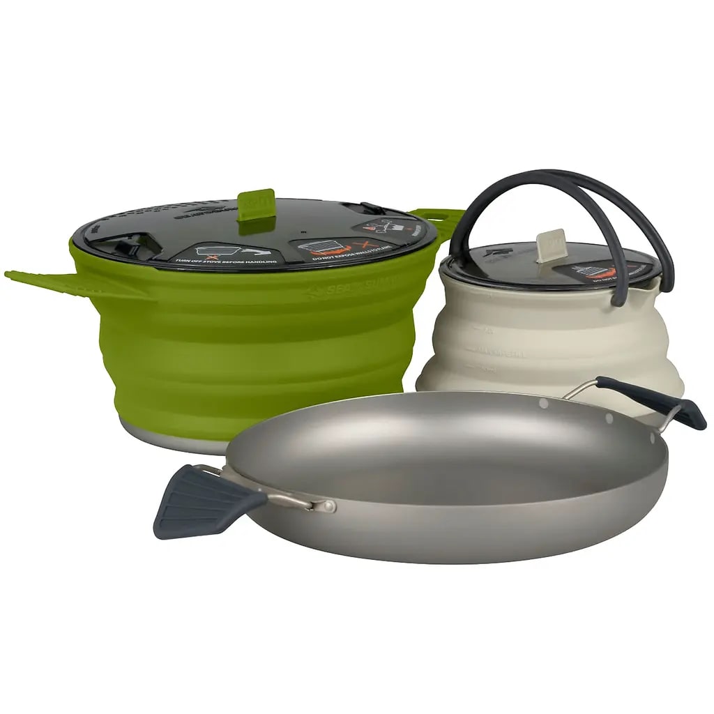 Sea To Summit X-Set32 W/Sack 3 Pc Orange Pan/Grey Pot/Lime Kettle