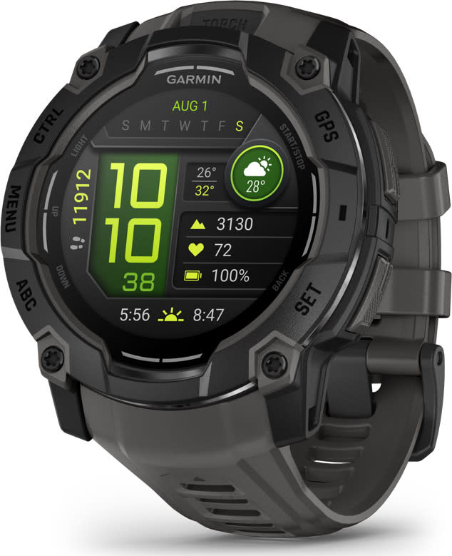 Garmin Instinct 3 AMOLED, 50mm Black Bezel With Charcoal Band