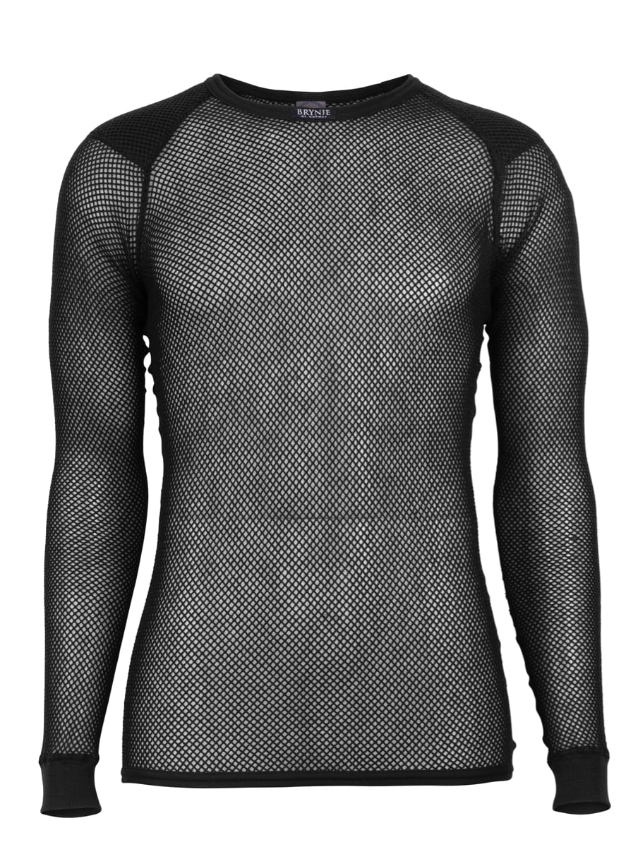 Brynje Unisex Super Thermo Shirt with Shoulder Inlay Black