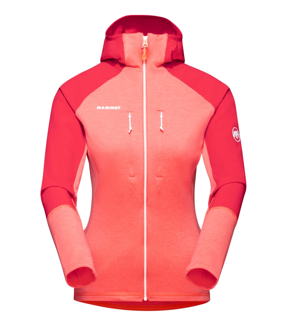Mammut Eiswand Advanced Ml Hooded Jacket Women Barberry/Azalea