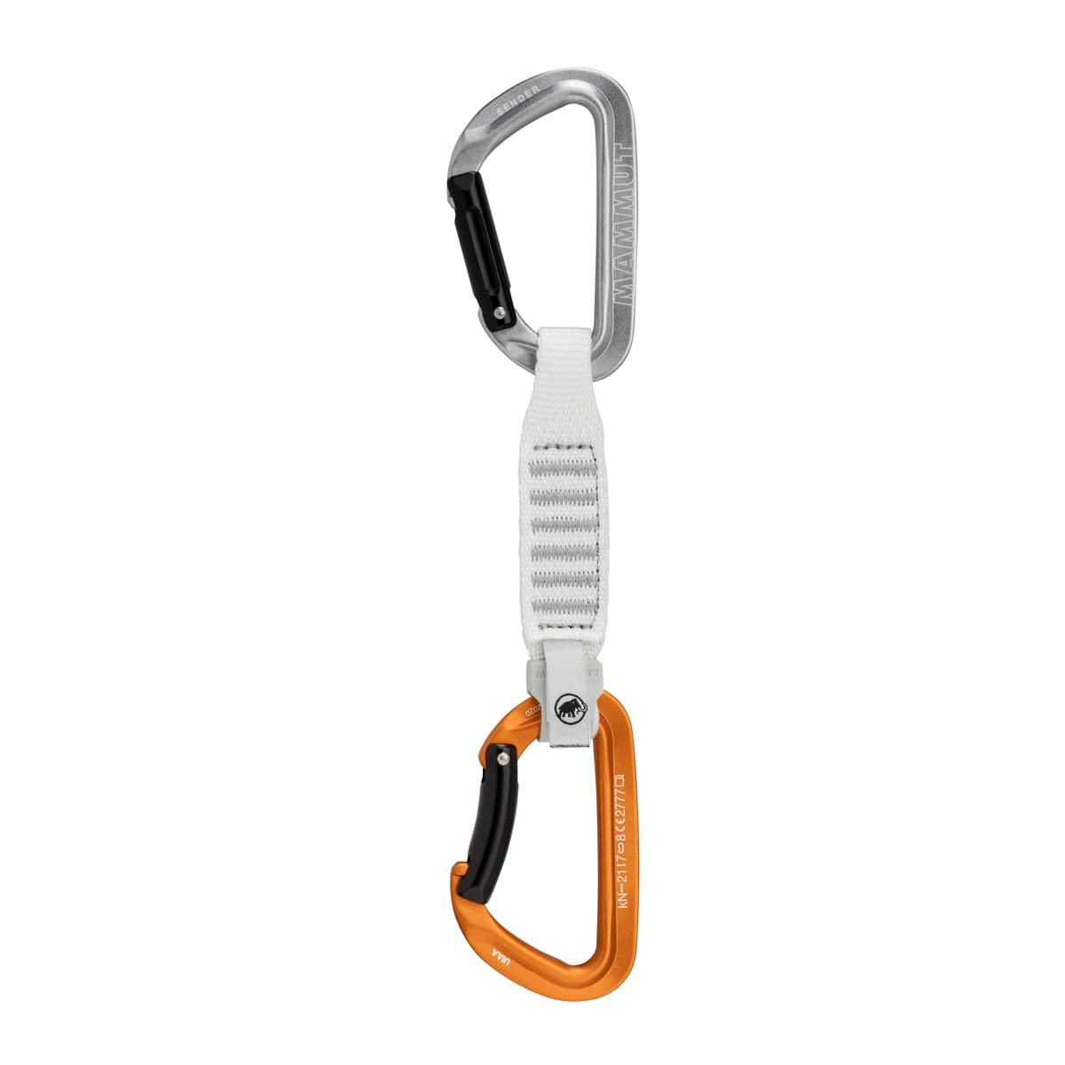 Mammut Sender Keylock 12 Cm Quickdraw Straight Gate/Bent Gate Key Lock