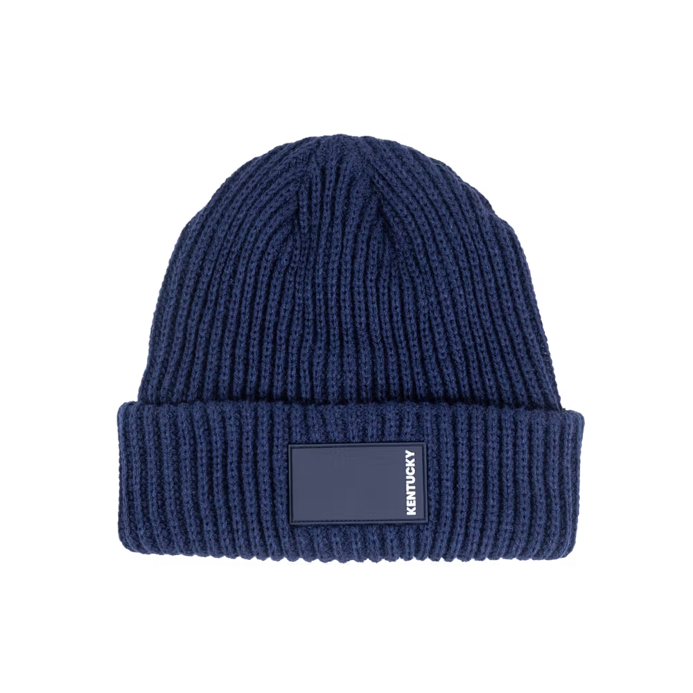 Beanie rubber logo navy
