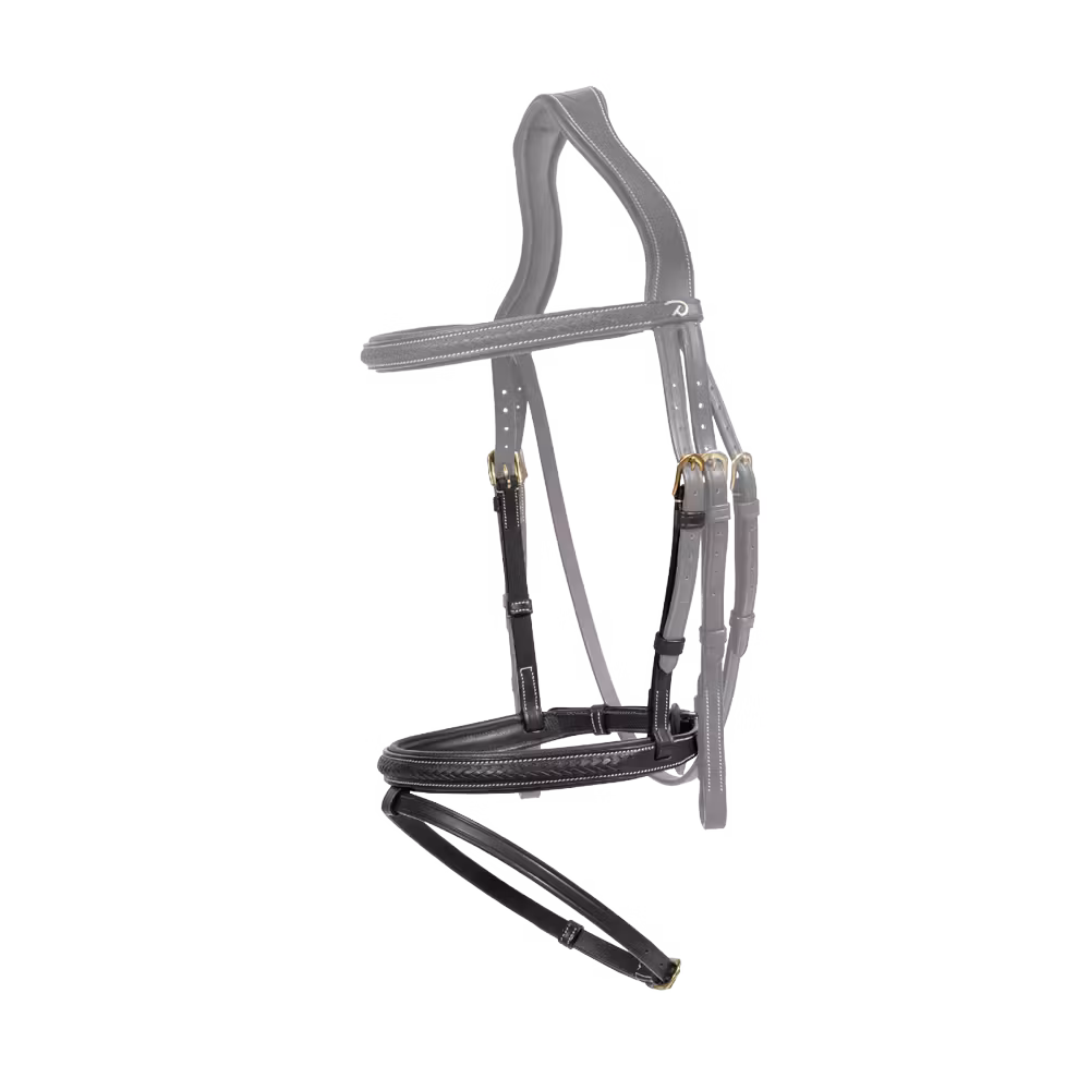 Plaited Noseband Black Cob D Collection