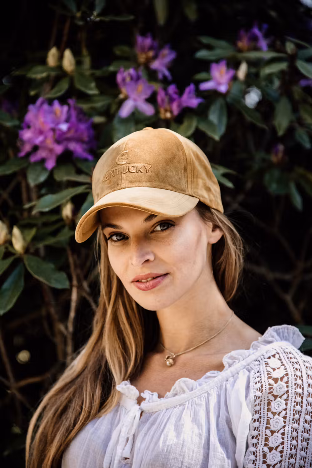 Baseball cap velvet Mustard