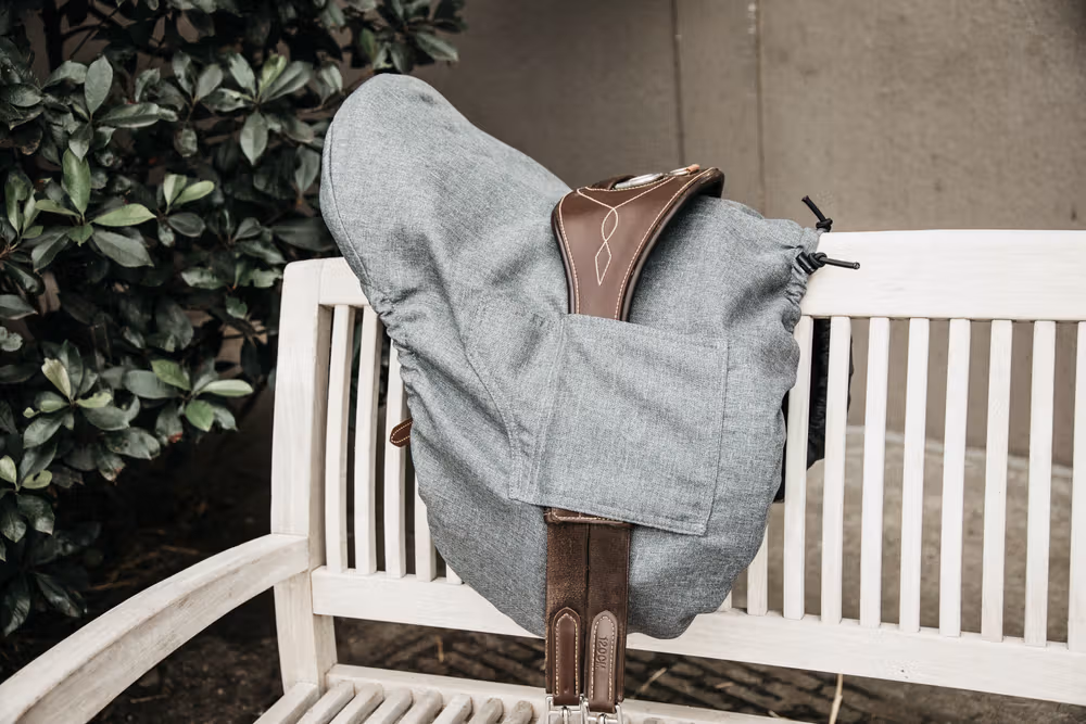 Saddle cover show jumping grey