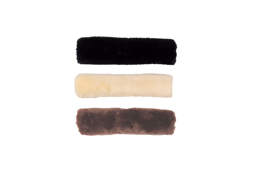 Sheepskin noseband cover black