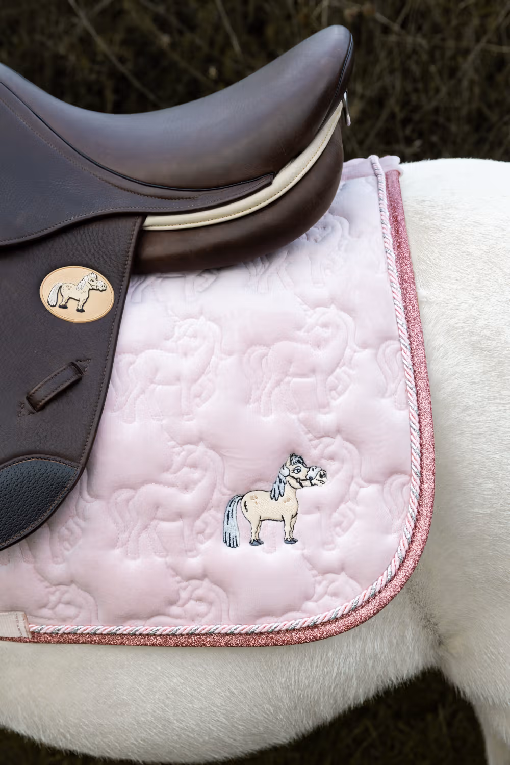 Saddle Pad unicorn glitter pony light rose