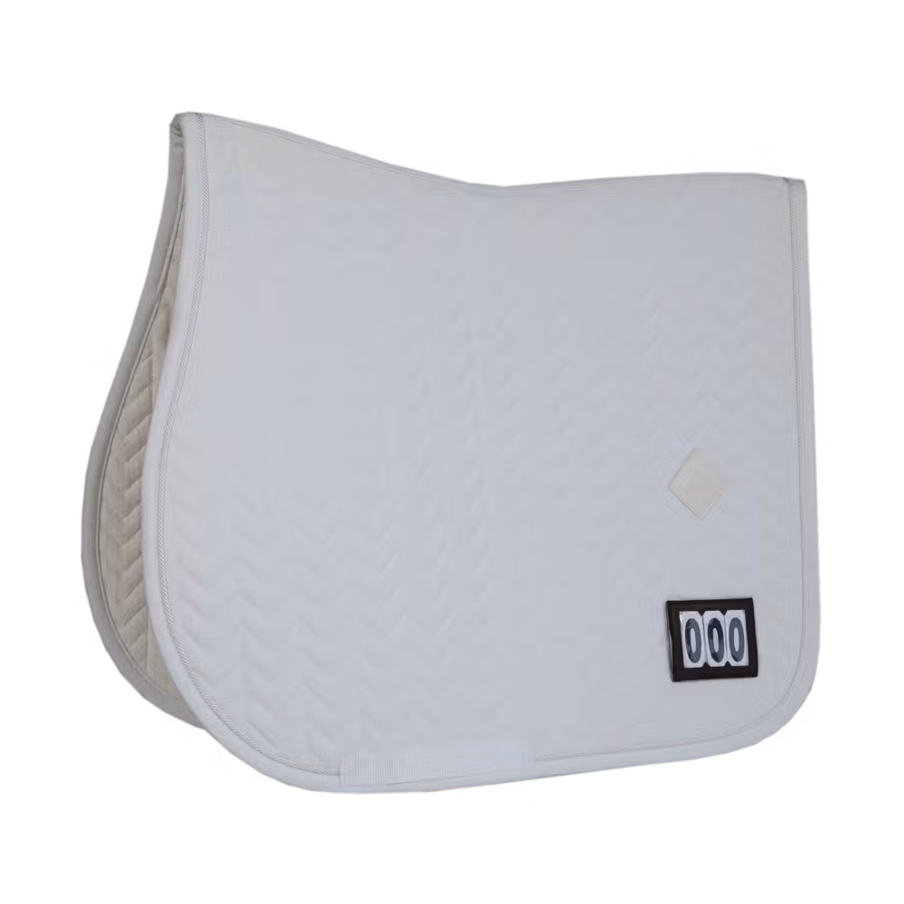 Saddle Pad fishbone competiton show jumping white
