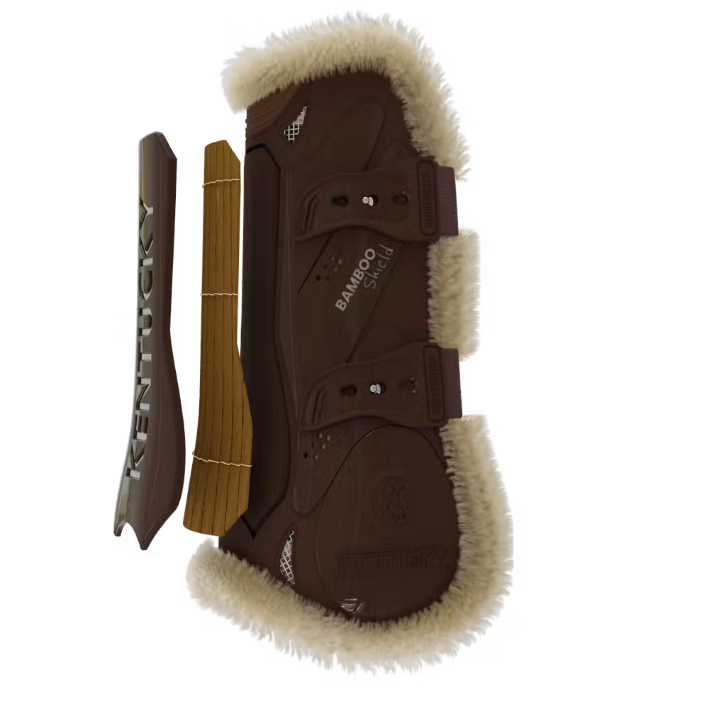 Vegan Sheepskin Tendon Boots bamboo Elastic black S