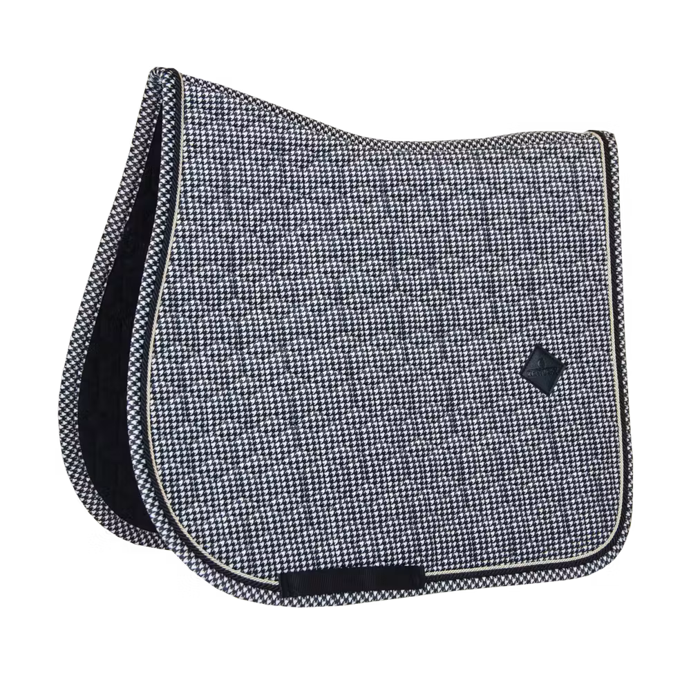 Saddle Pad Pied-de-Poule jumping black
