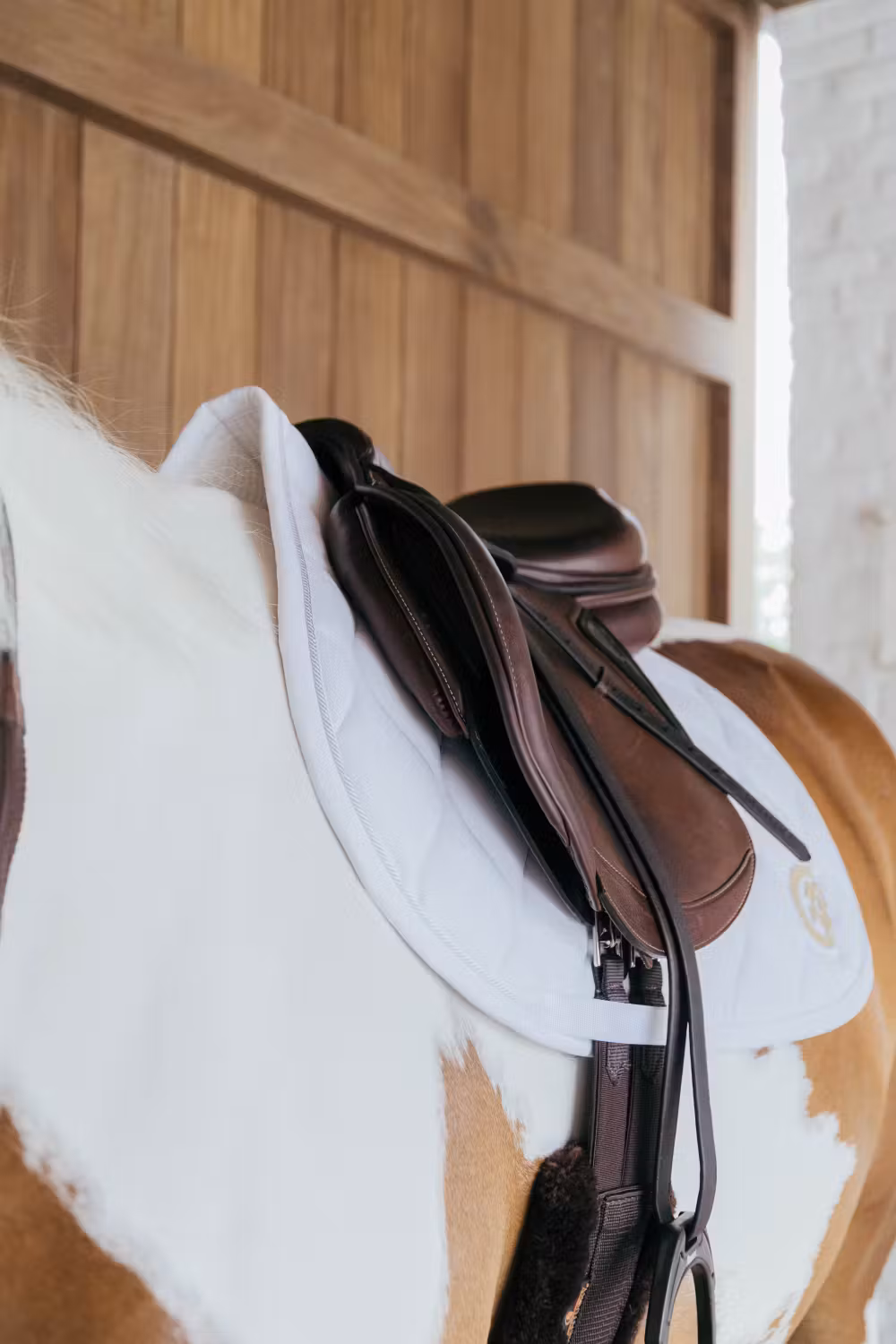 Saddle Pad wave 3D show jumping white