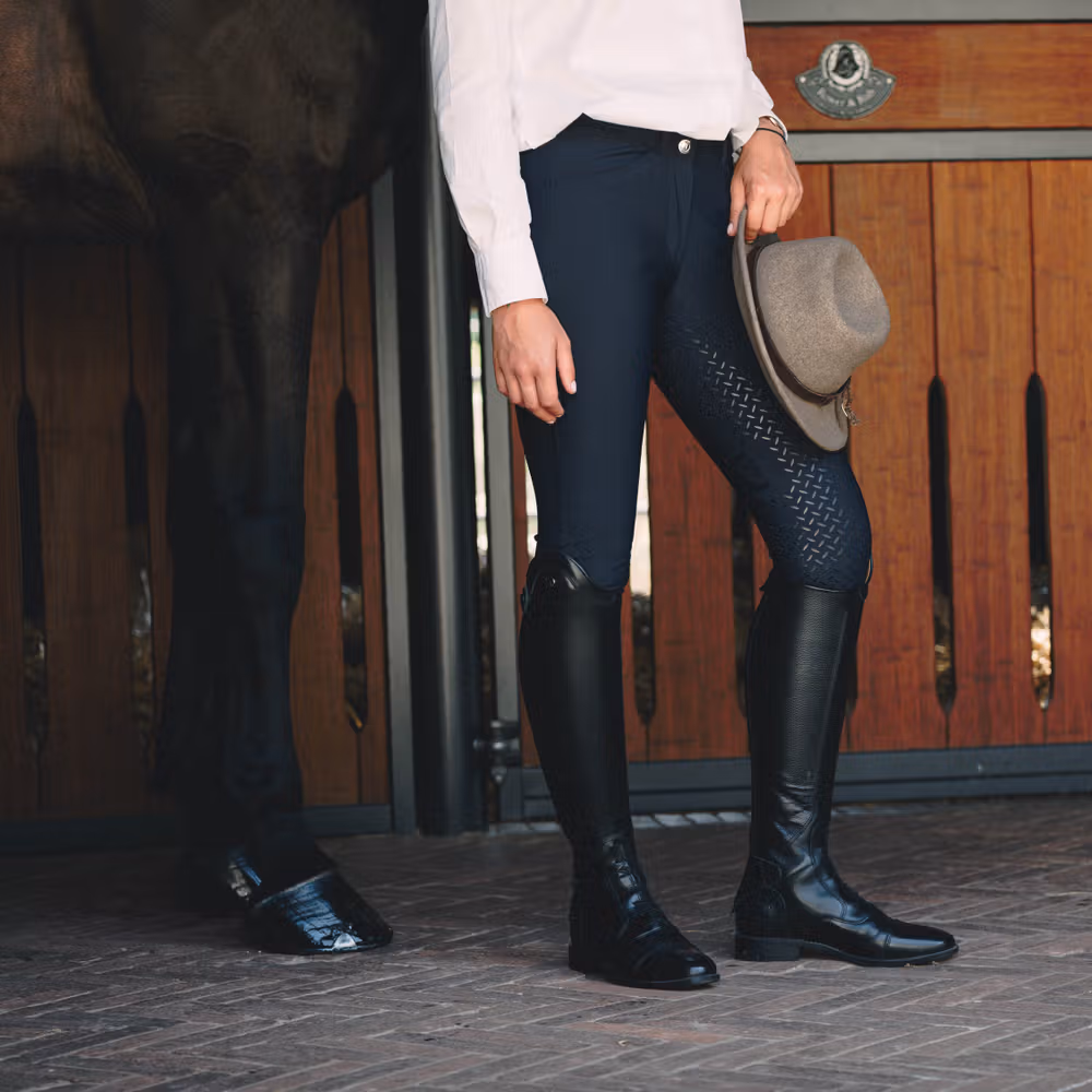 Riding Boots slim with laces black size 39 M/0