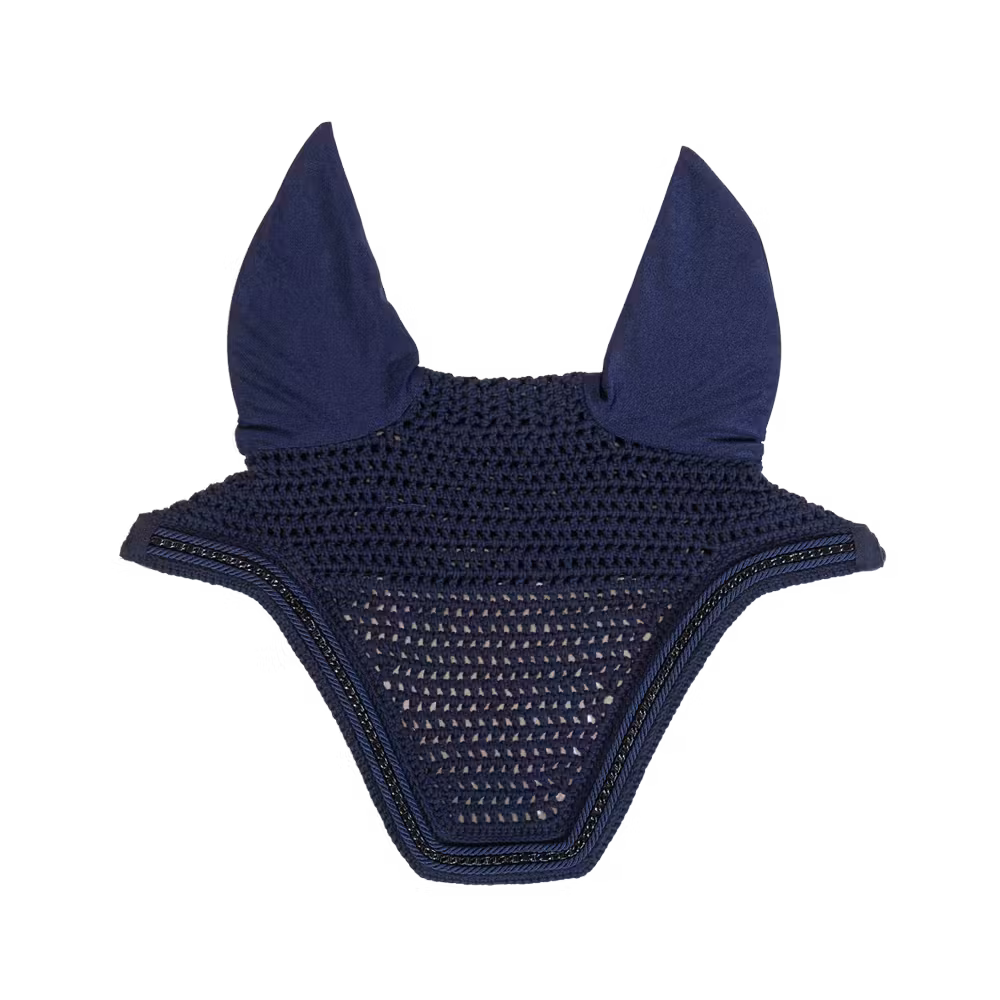 Fly veil Wellington with metal chain navy Full