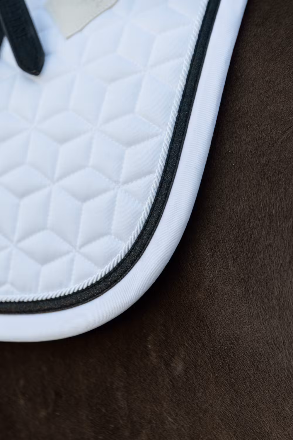 Saddle Pad glitter rope dressage white/black