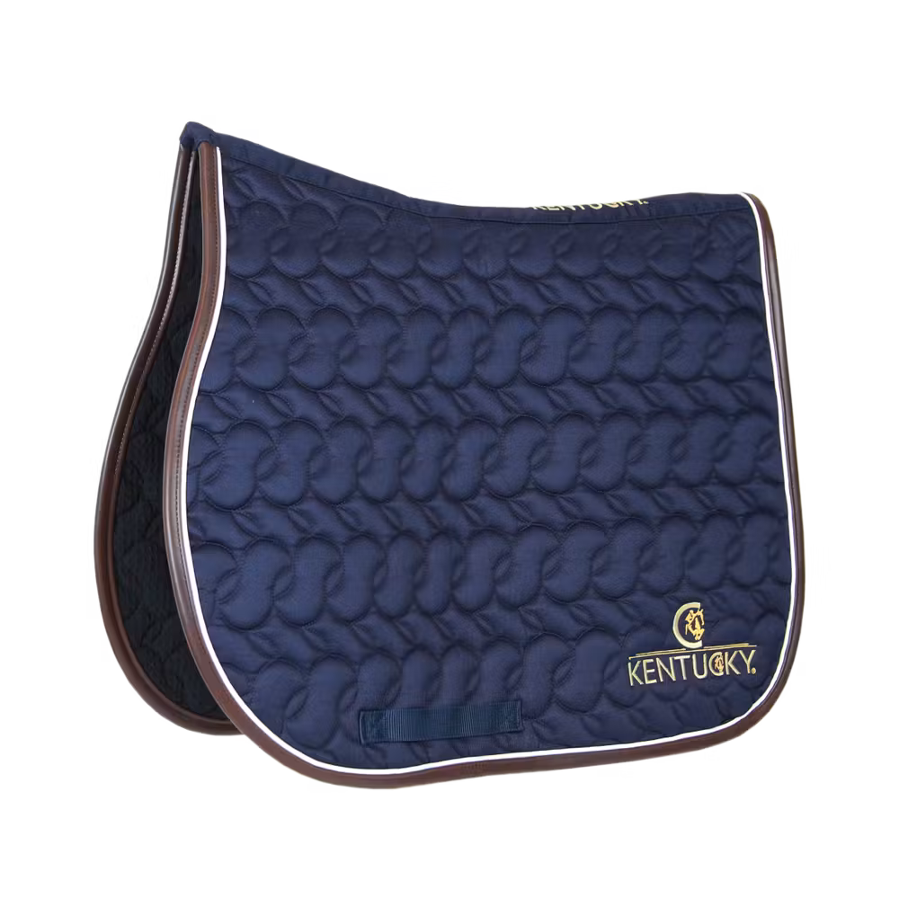 Saddle Pad White-White-Brown