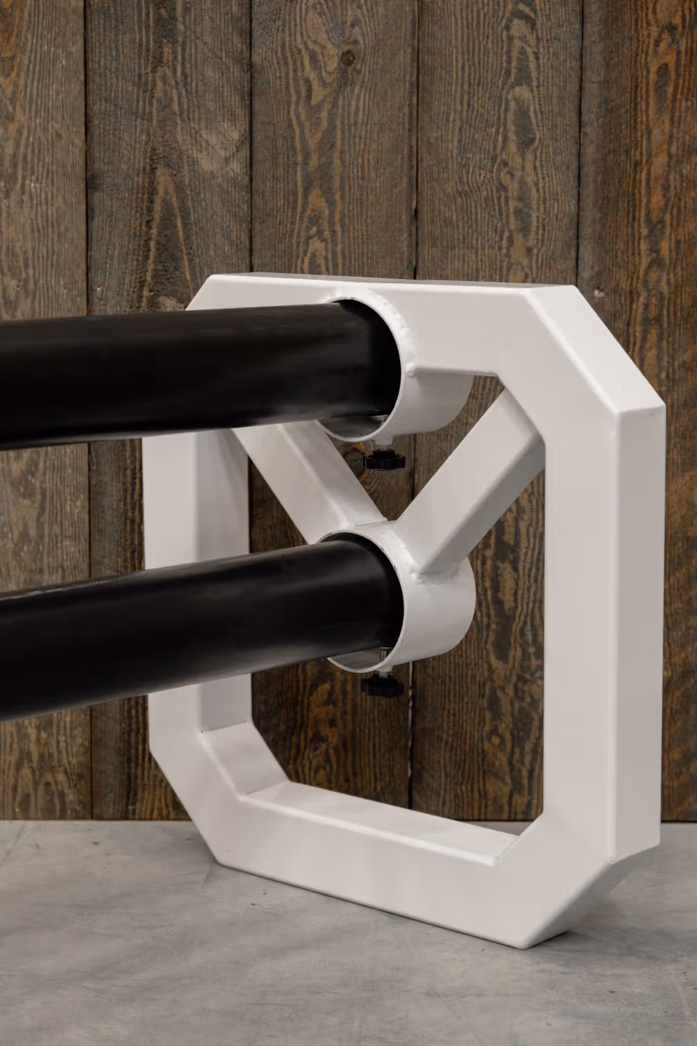 Aluminiumn Square Cavaletti set of 2 white