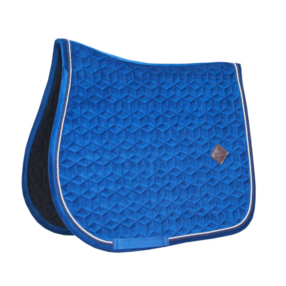 Saddle Pad basic velvet jumping cob navy