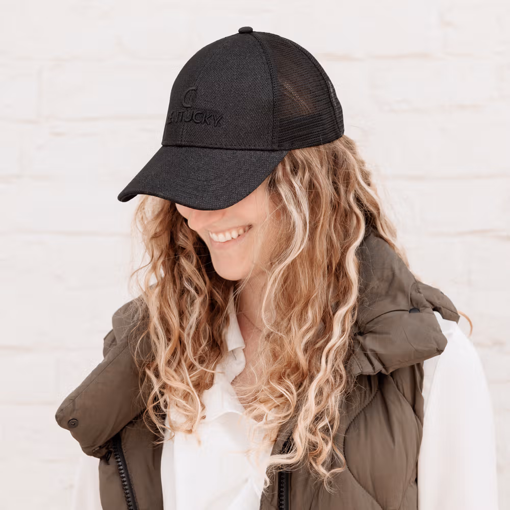 Trucker cap glitter black