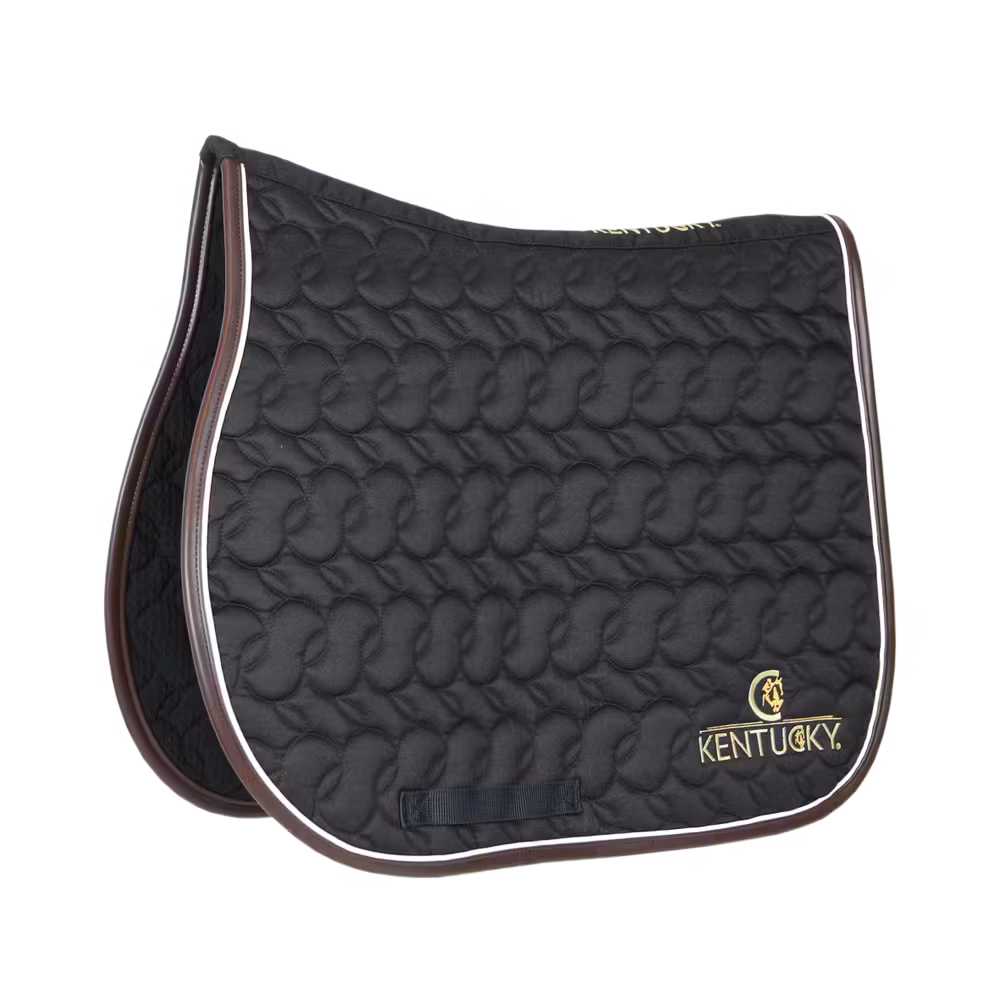 Saddle Pad White-White-Brown
